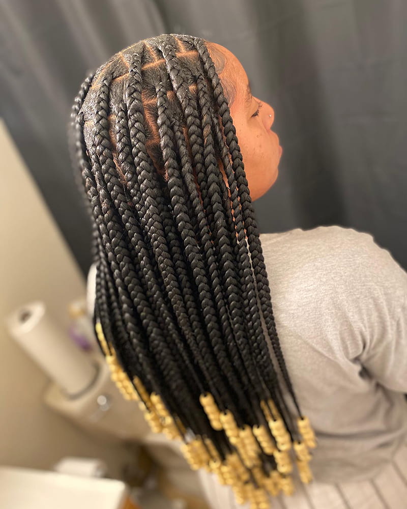 Jumbo Braids Style to Protect Your Natural Hair