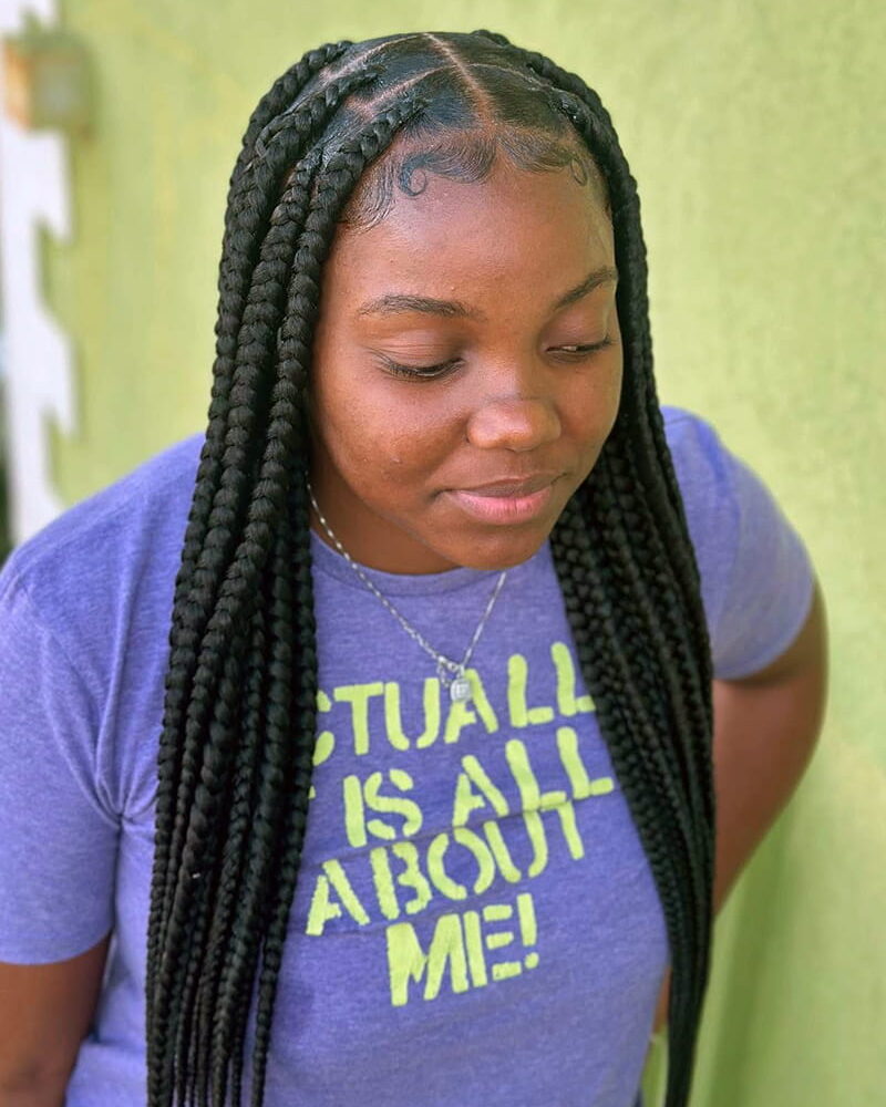 Jumbo Braids Style to Protect Your Natural Hair