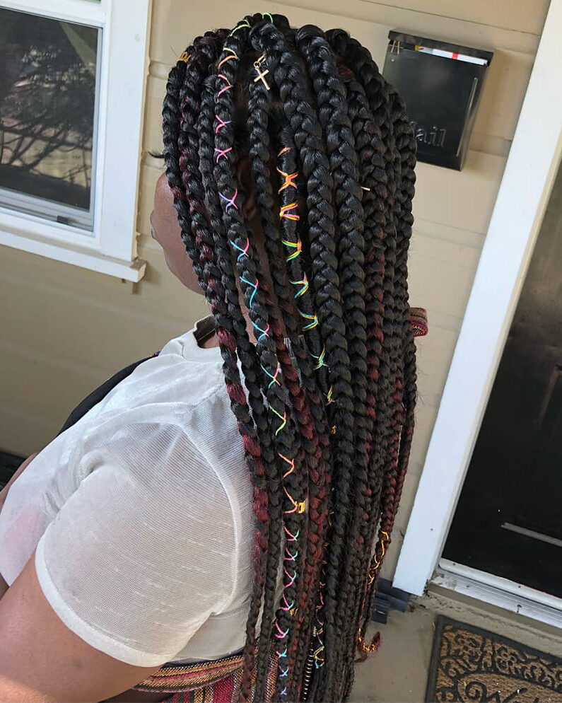 Jumbo Braids Style to Protect Your Natural Hair