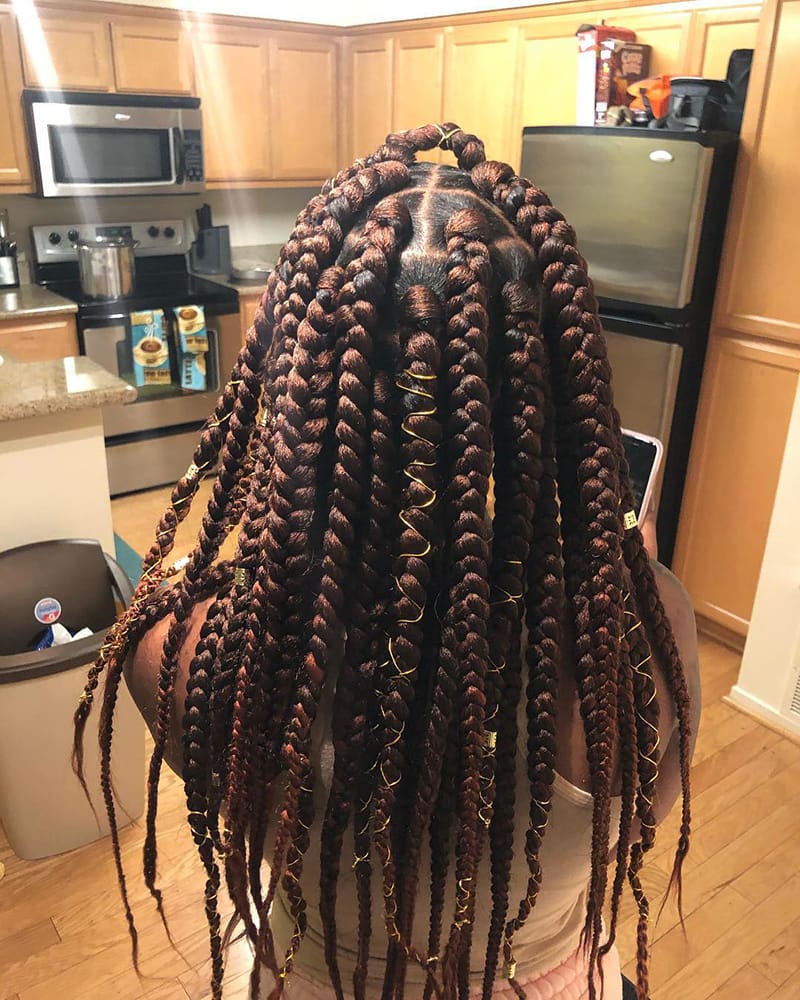 Jumbo Braids Style to Protect Your Natural Hair