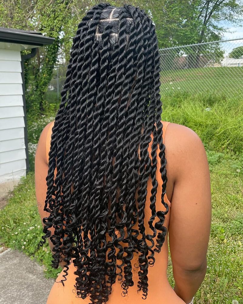 Protective Senegalese Twists for Black Women