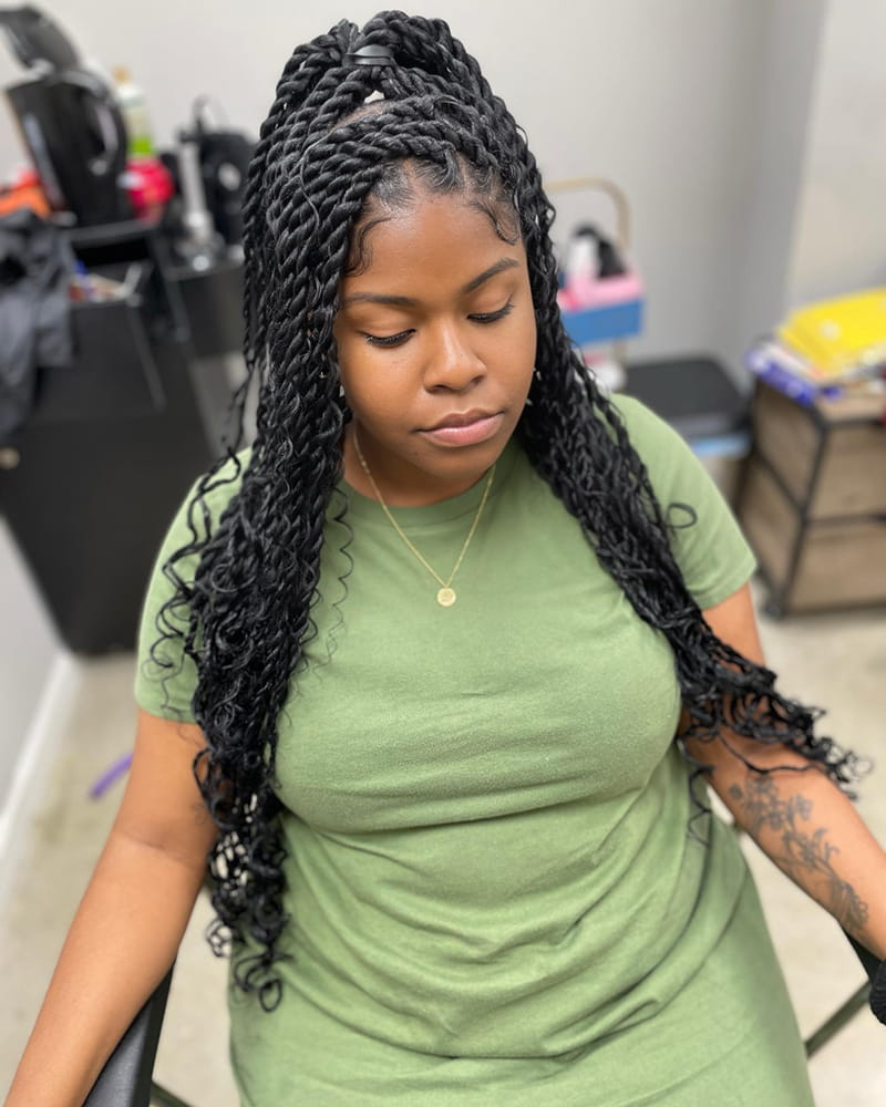 Protective Senegalese Twists for Black Women